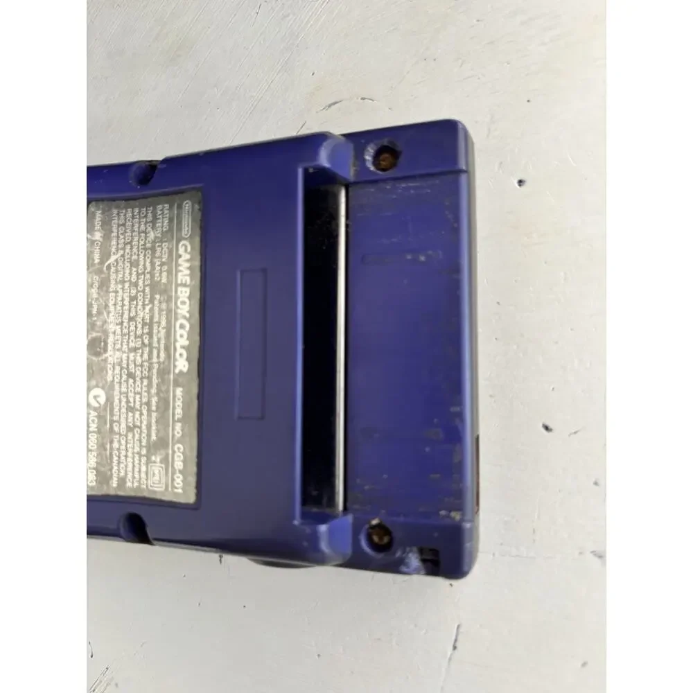 Game Boy Color CGB-001 Black Purple Back Working & Batman Forever Read